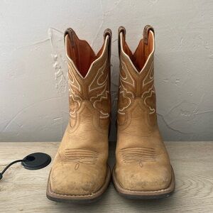 Ariat Kids Tan Western Cowboy Boots